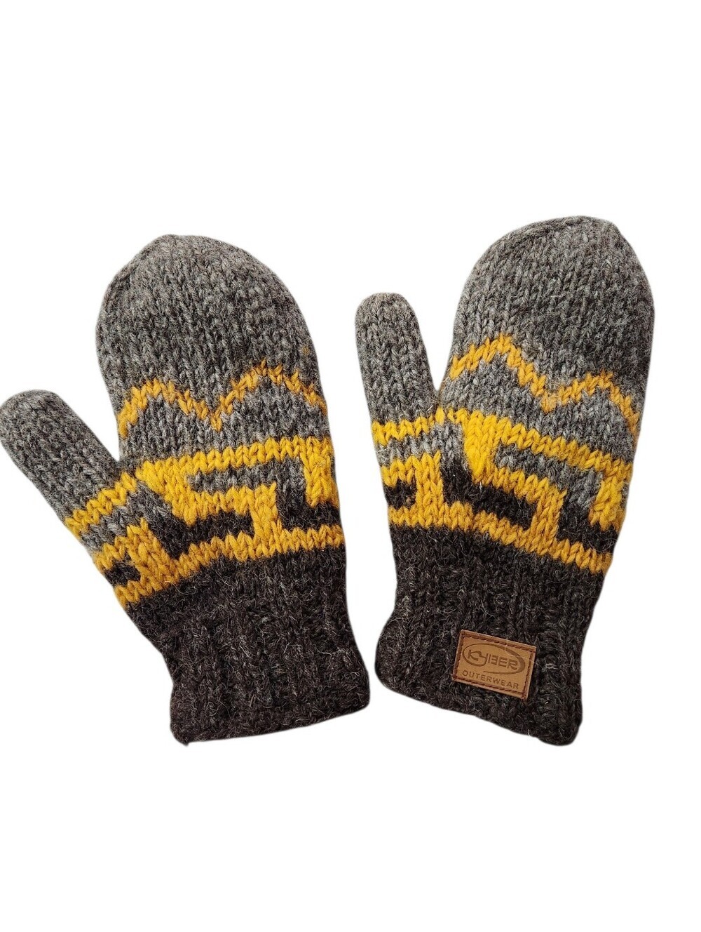 Kyber Outerwear Wool Granola Cabincore Knit Fleece Lined Mittens OS